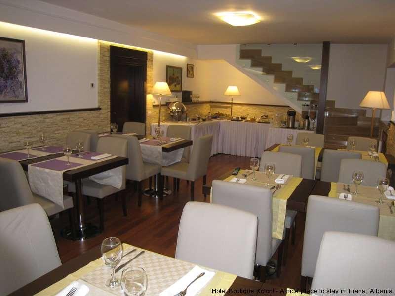 Boutique Hotel Kotoni Tirana Restaurace fotografie